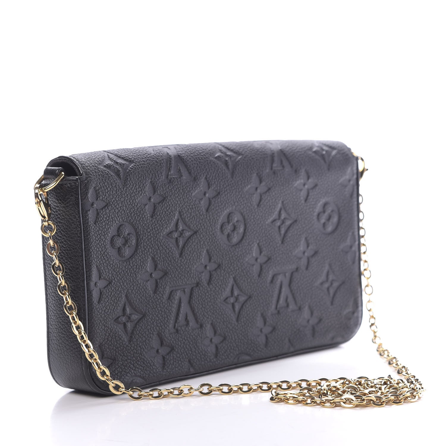 Louis Vuitton Empreinte Pochette Felicie Chain Wallet Black 3 of 9