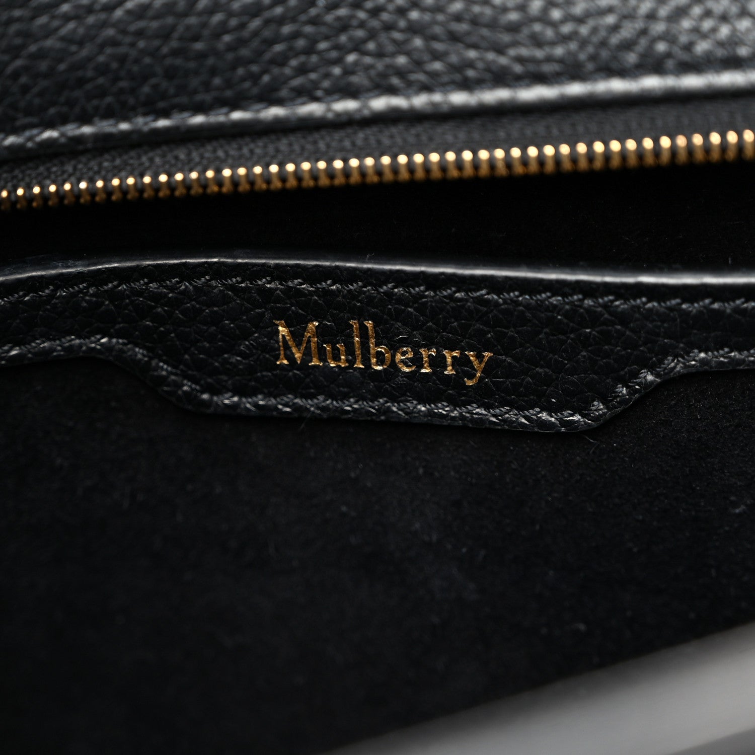 Mulberry Classic Grain Small Bayswater Zip Tote Black 6 of 9
