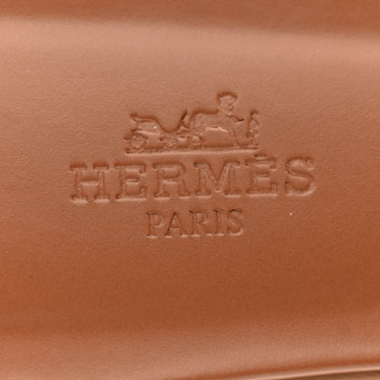 Hermes Box Calfskin Oran Sandals 38 Gold 6 of 9