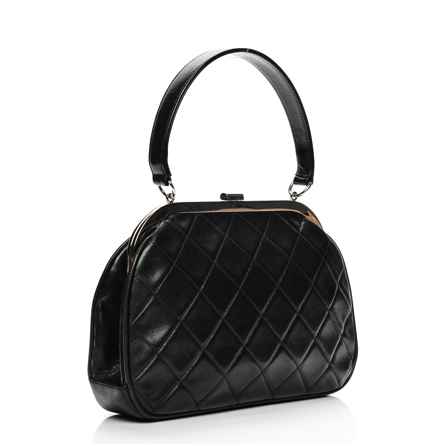Chanel Lambskin Small Framed Bag Black 3 of 8