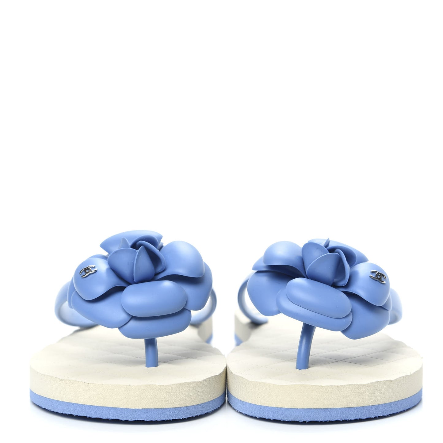 PVC Camellia Thong Sandals 37 Blue