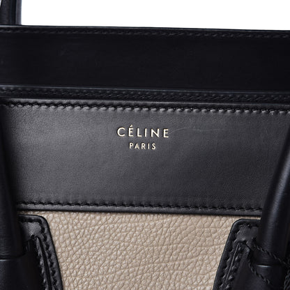 Celine Elephant Calfskin Suede Mini Tri-Color Luggage Sand 11 of 13