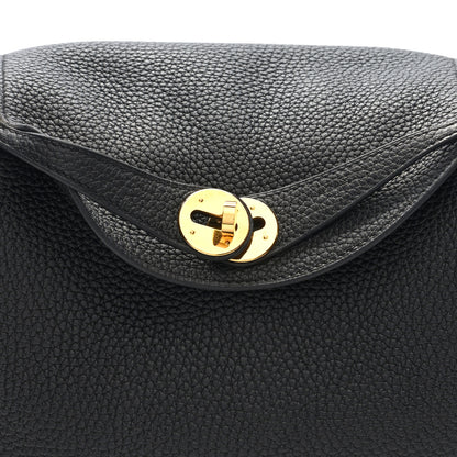 Hermes Taurillon Clemence Lindy 26 Black 8 of 11