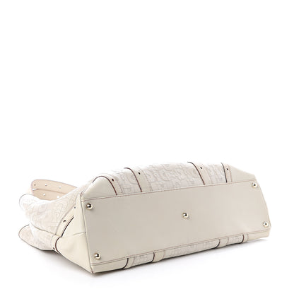 Gucci Calfskin Horsebit Embossed Large Glam Shoulder Bag White 3 of 8