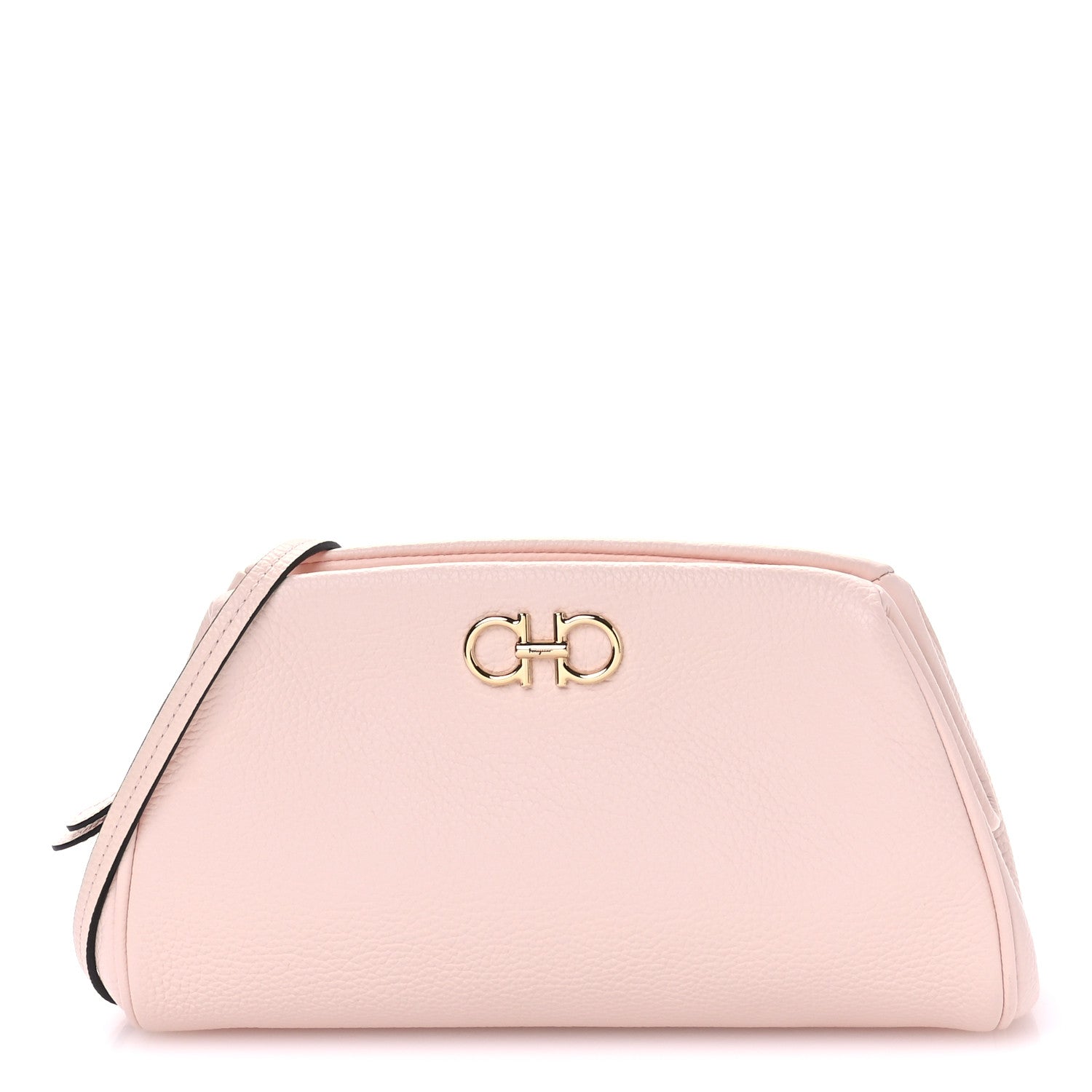 Salvatore Ferragamo Eram Calfskin Gancini Mini Clutch Pink 1 of 9