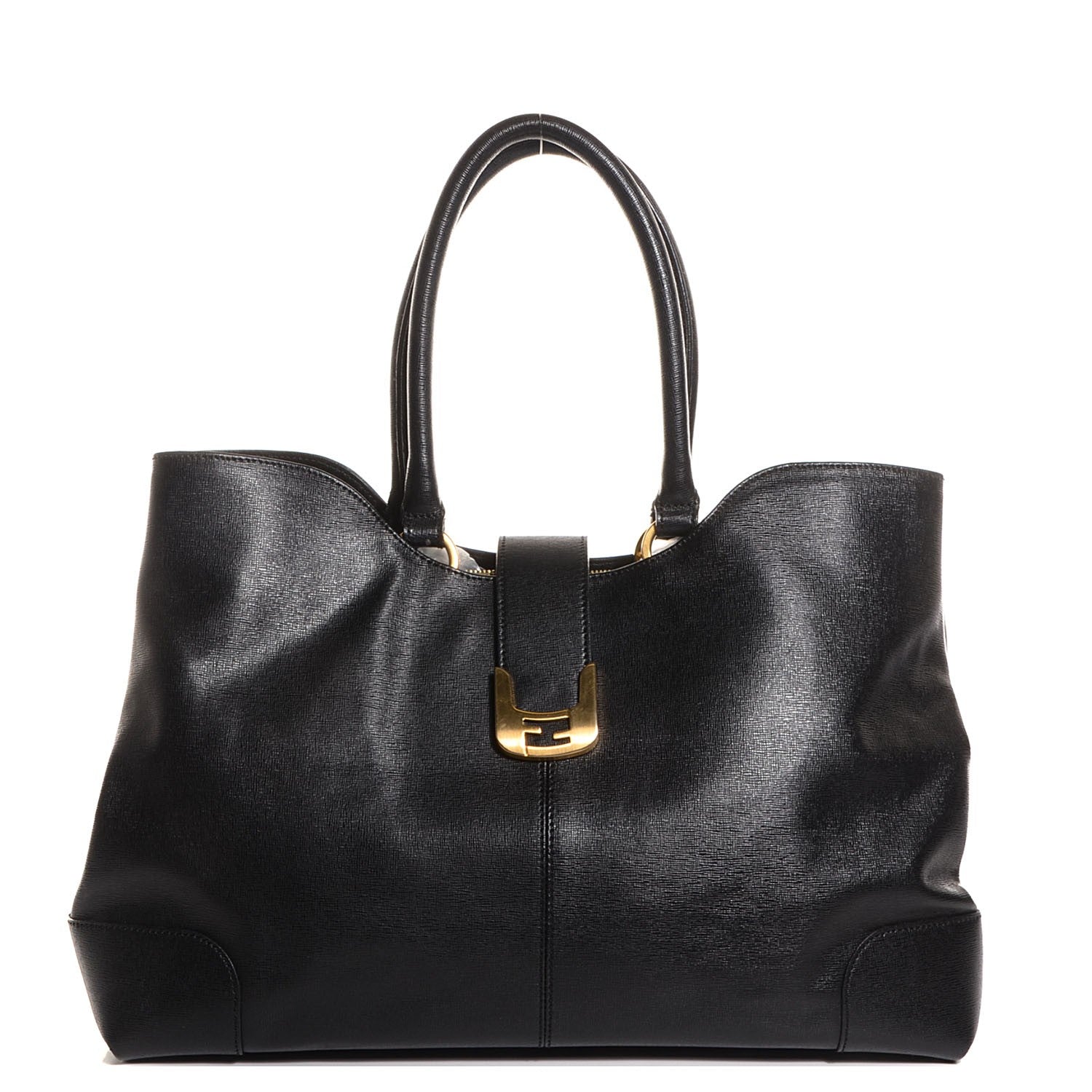 Fendi Vitello Elite Chameleon Shopper Tote Black 1 of 11