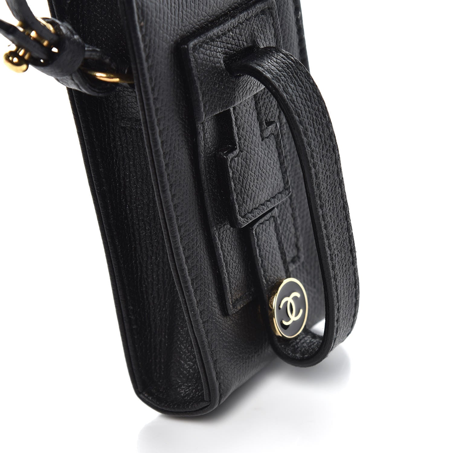 Chanel Grained Calfskin CC Cigarette Case Black 8 of 11