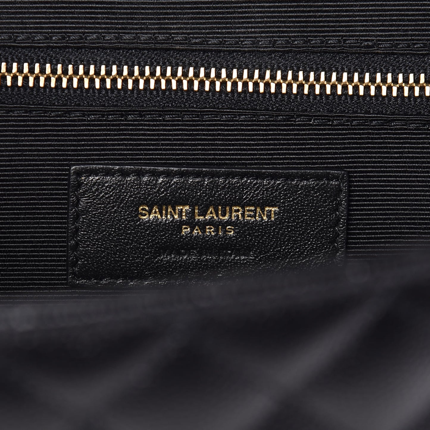Grain De Poudre Textured Mixed Matelasse Large Triquilt Monogram Satchel Black
