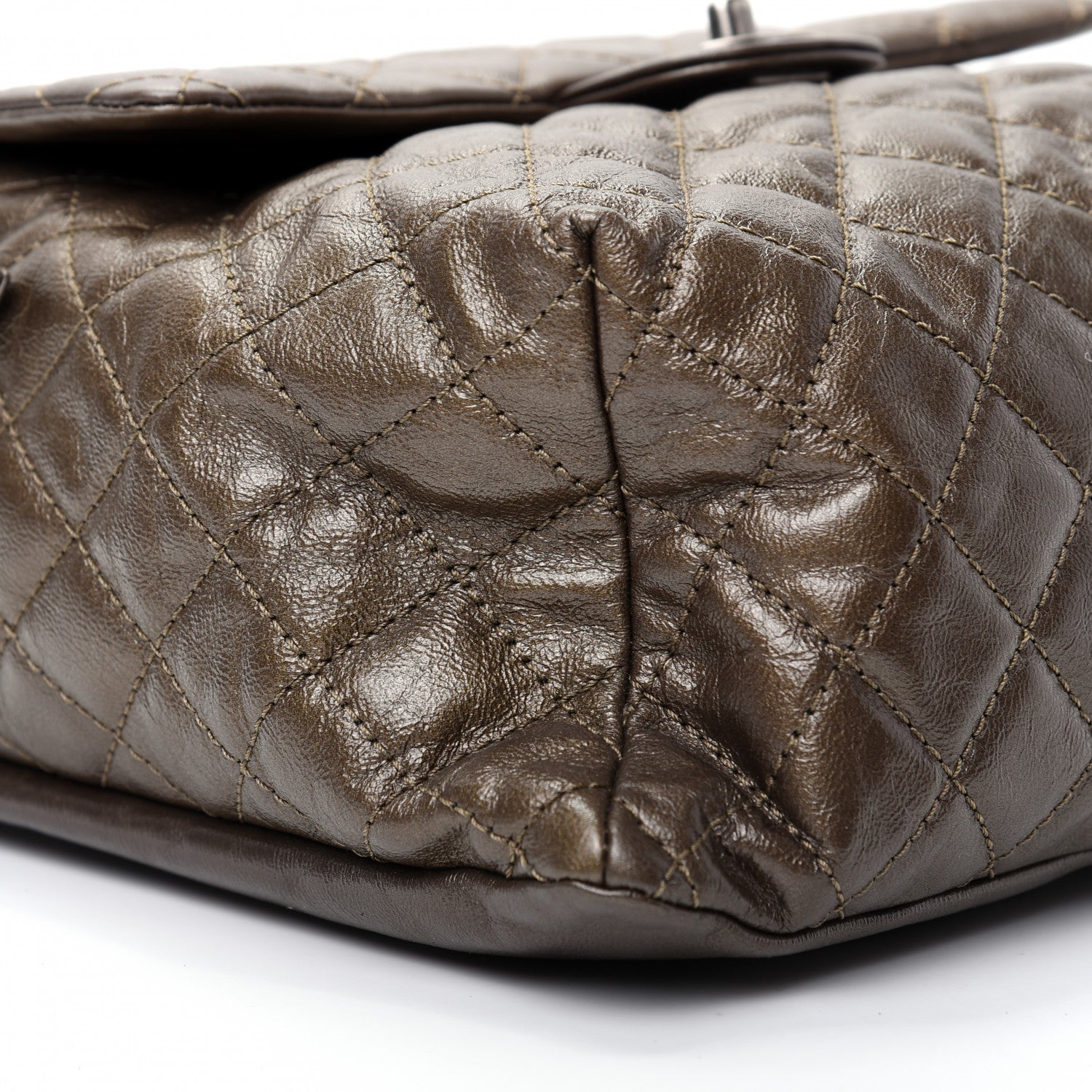 Chanel Metallic Lambskin Quilted Drawstring Backpack Brown 5 of 9