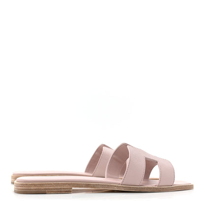 Hermes Epsom Oran Sandals 38.5 Rose Porcelaine 4 of 9