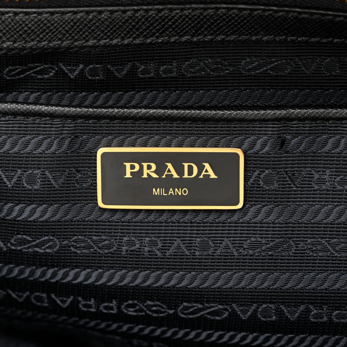 Tessuto Nylon Saffiano Tote Black