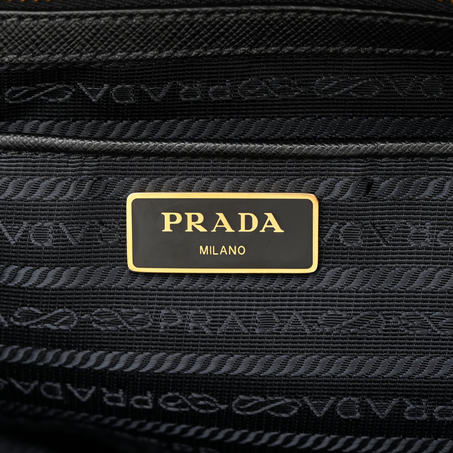 Prada Tessuto Nylon Saffiano Tote Black 6 of 12