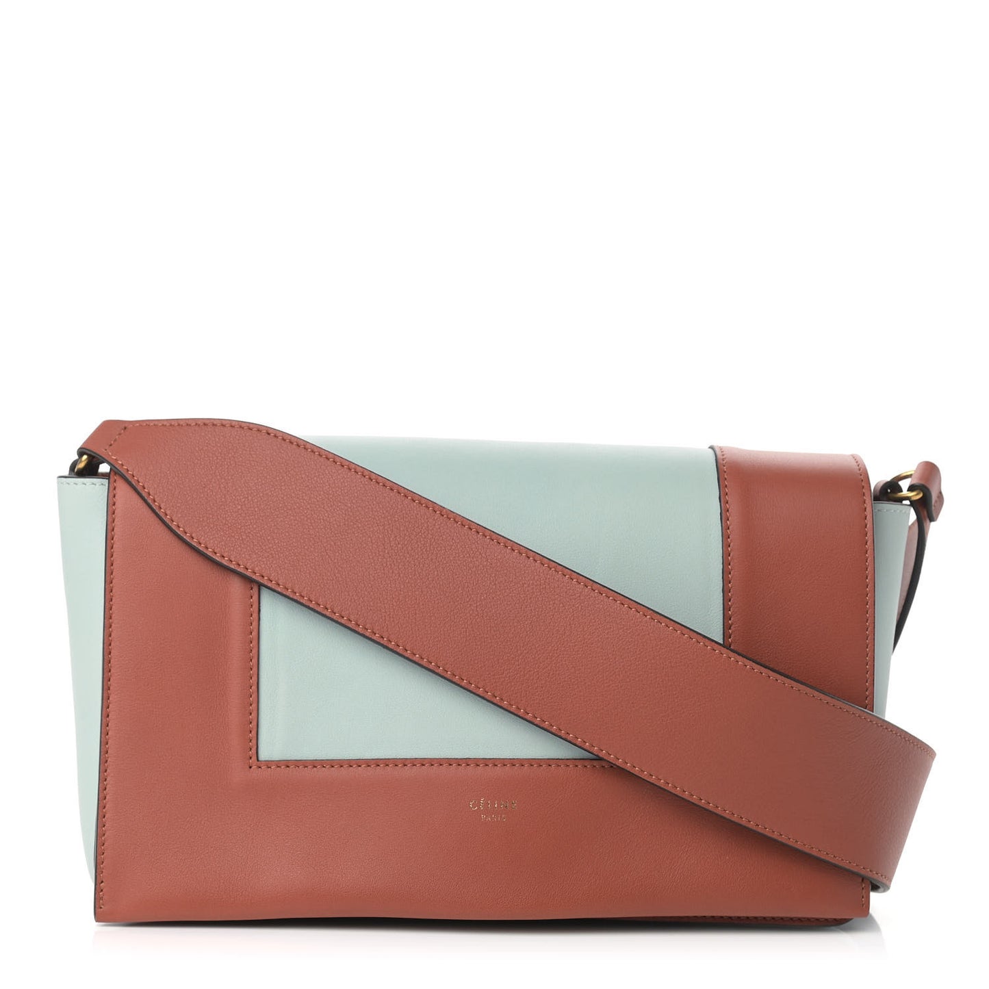 Shiny Smooth Calfskin Medium Frame Shoulder Bag Maple Frost