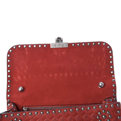 Christian Dior Calfskin Cannage Embossed Studded Small Dioraddict Flap Bag Red 9 of 9