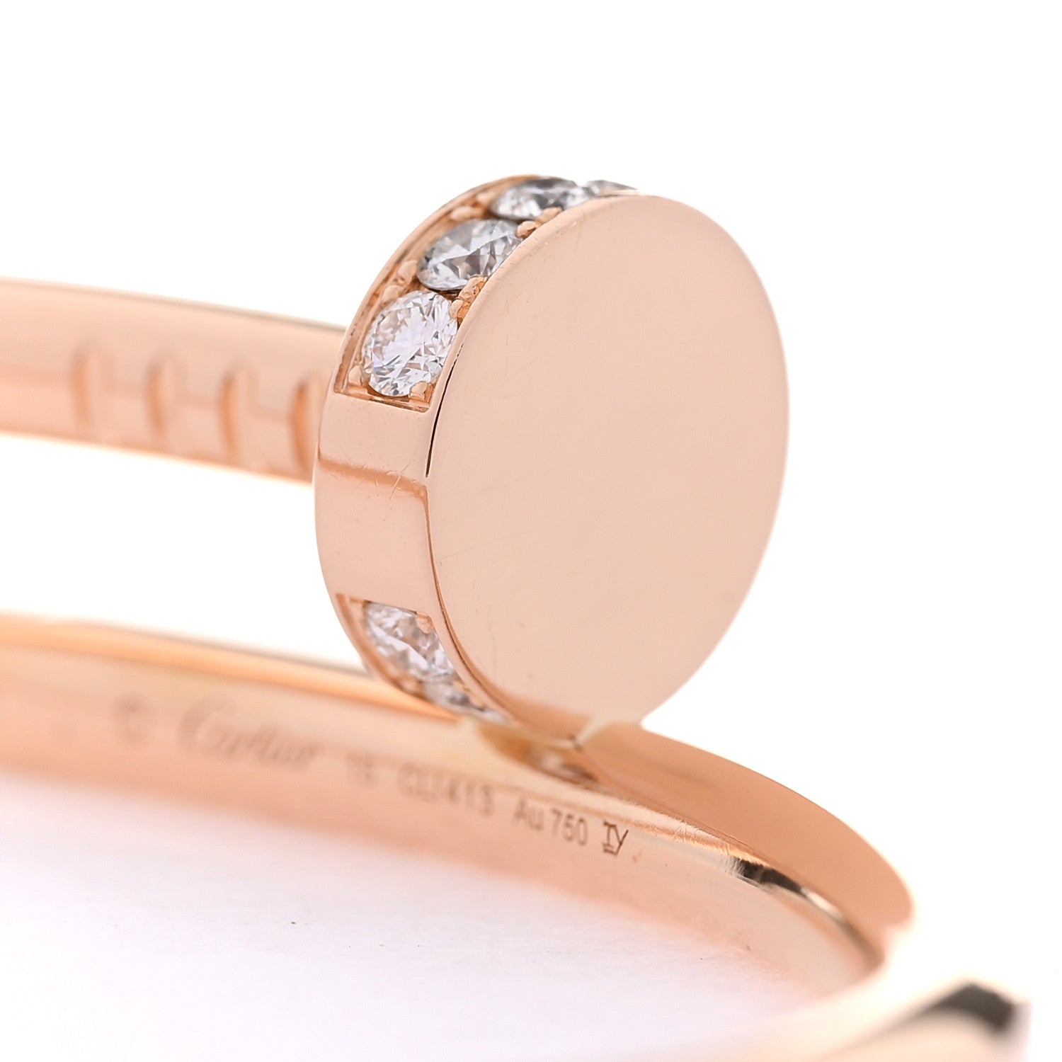 Cartier 18K Pink Gold Diamond Juste Un Clou Bracelet 15 4 of 5