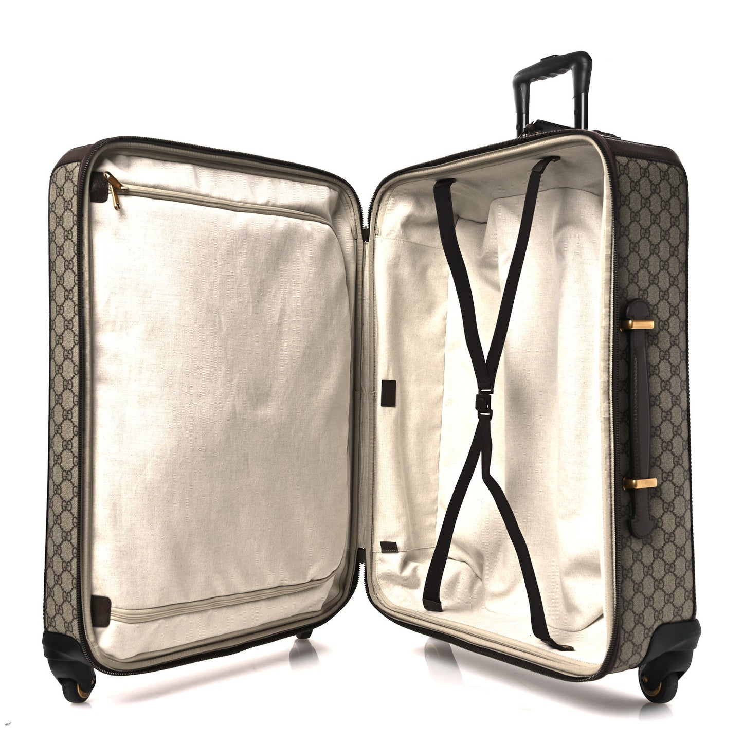 GG Supreme Monogram Web Medium Savoy Trolley Beige Ebony