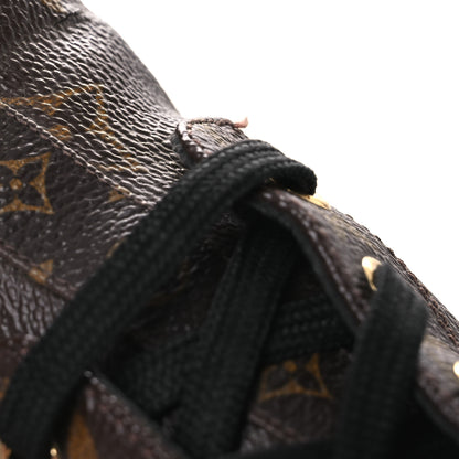 Louis Vuitton Calfskin Monogram Wonderland Flat Ranger Boots 36.5 Black 13 of 15