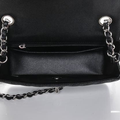 Chanel Caviar Chevron Quilted Mini Rectangular Flap Black 6 of 7