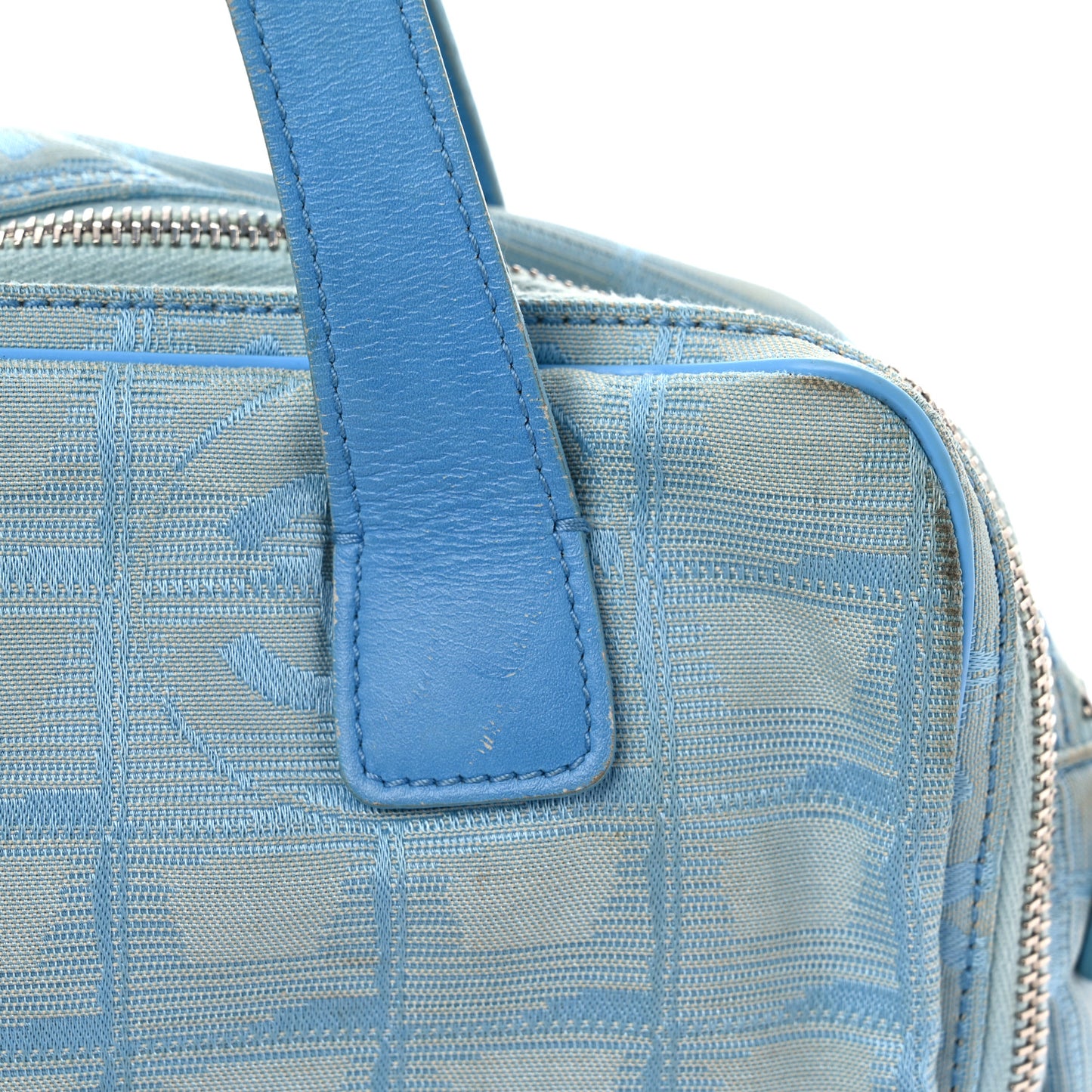 Nylon Medium Travel Tote Blue