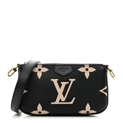 Louis Vuitton Empreinte Monogram Giant Multi Pochette Accessories Mini Pochette Black Beige 1 of 9
