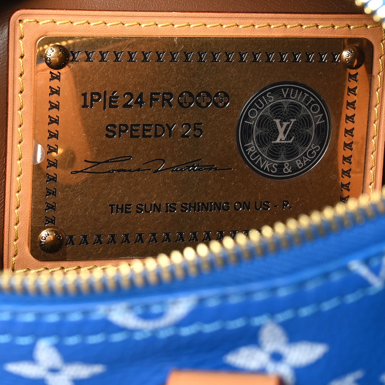 Louis Vuitton Calfskin Monogram Speedy P9 Bandouliere 25 Blue 8 of 11