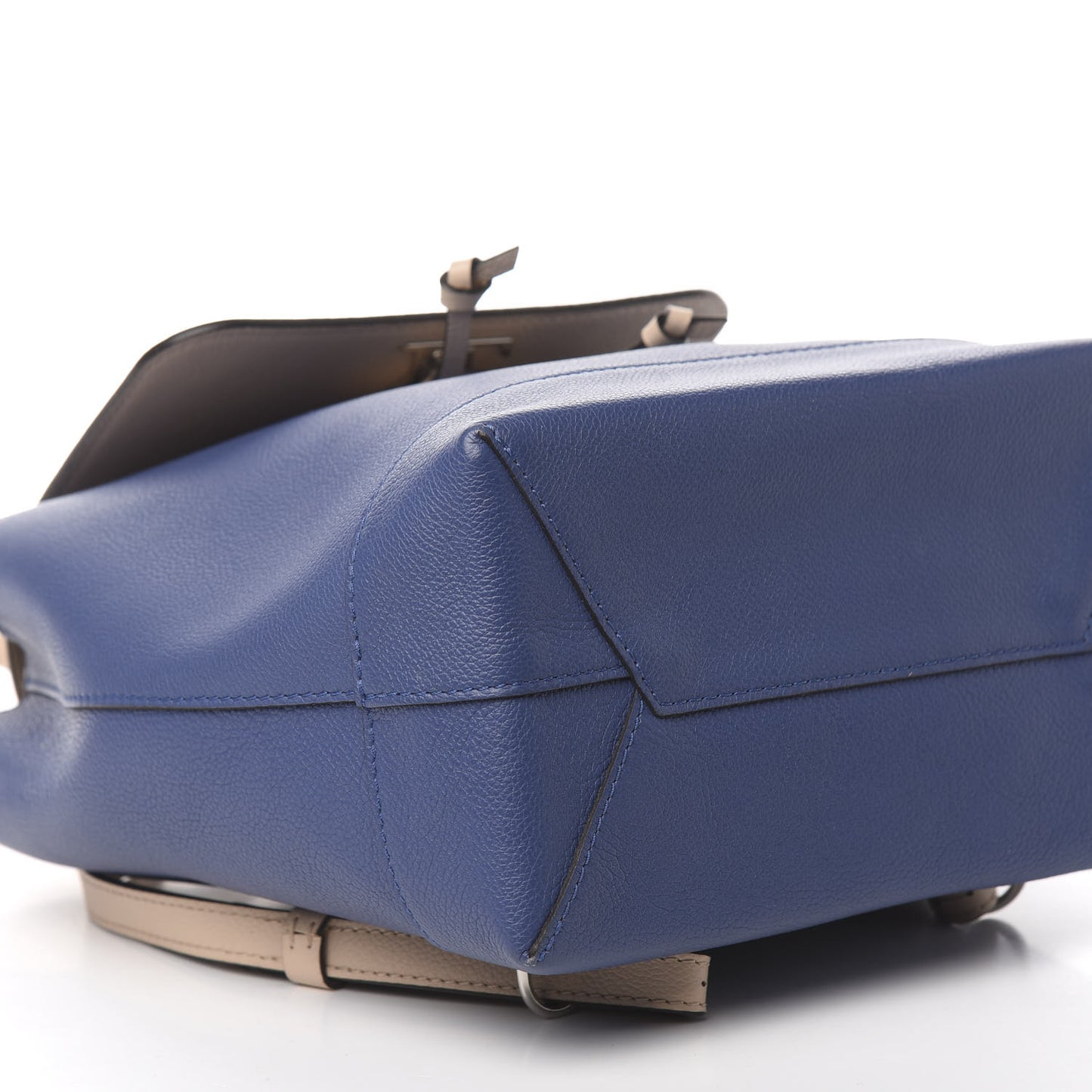 Calfskin Lockme Backpack Denim