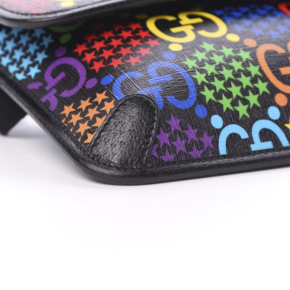 Gucci GG Supreme Monogram Psychedelic Slim Belt Bag Black 8 of 9