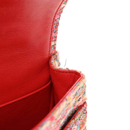 Chanel Tweed Quilted Medium Double Flap Multicolor 13 of 14