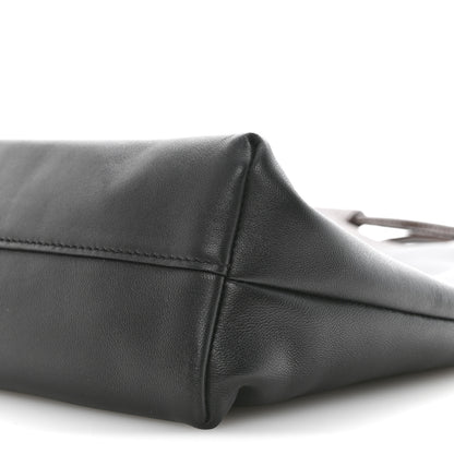 Loewe Mellow Nappa Lambskin Flamenco Tote Bag Black Dark Chestnut 10 of 10