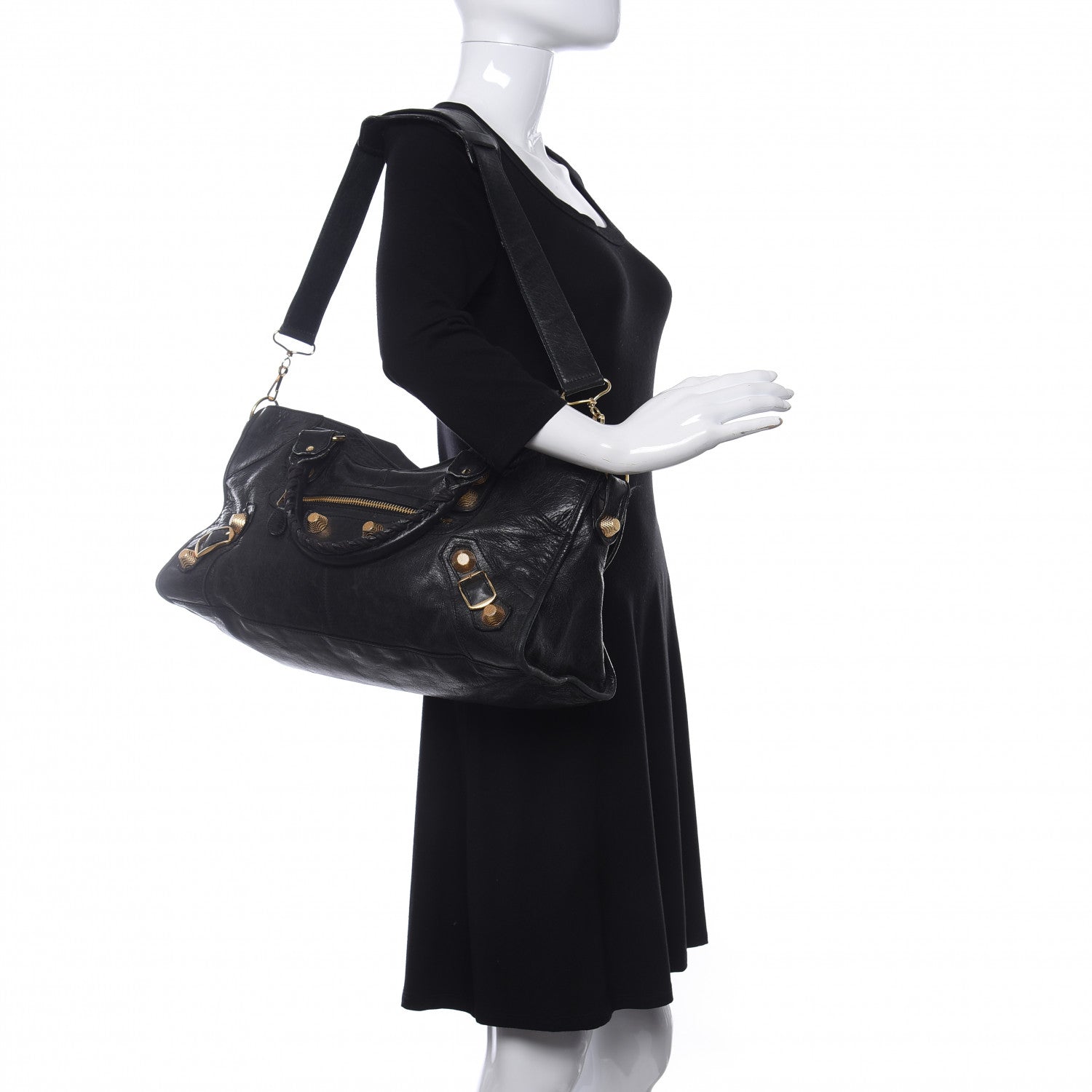 Balenciaga Agneau Giant 21 Gold Hardware Part Time Black 2 of 13