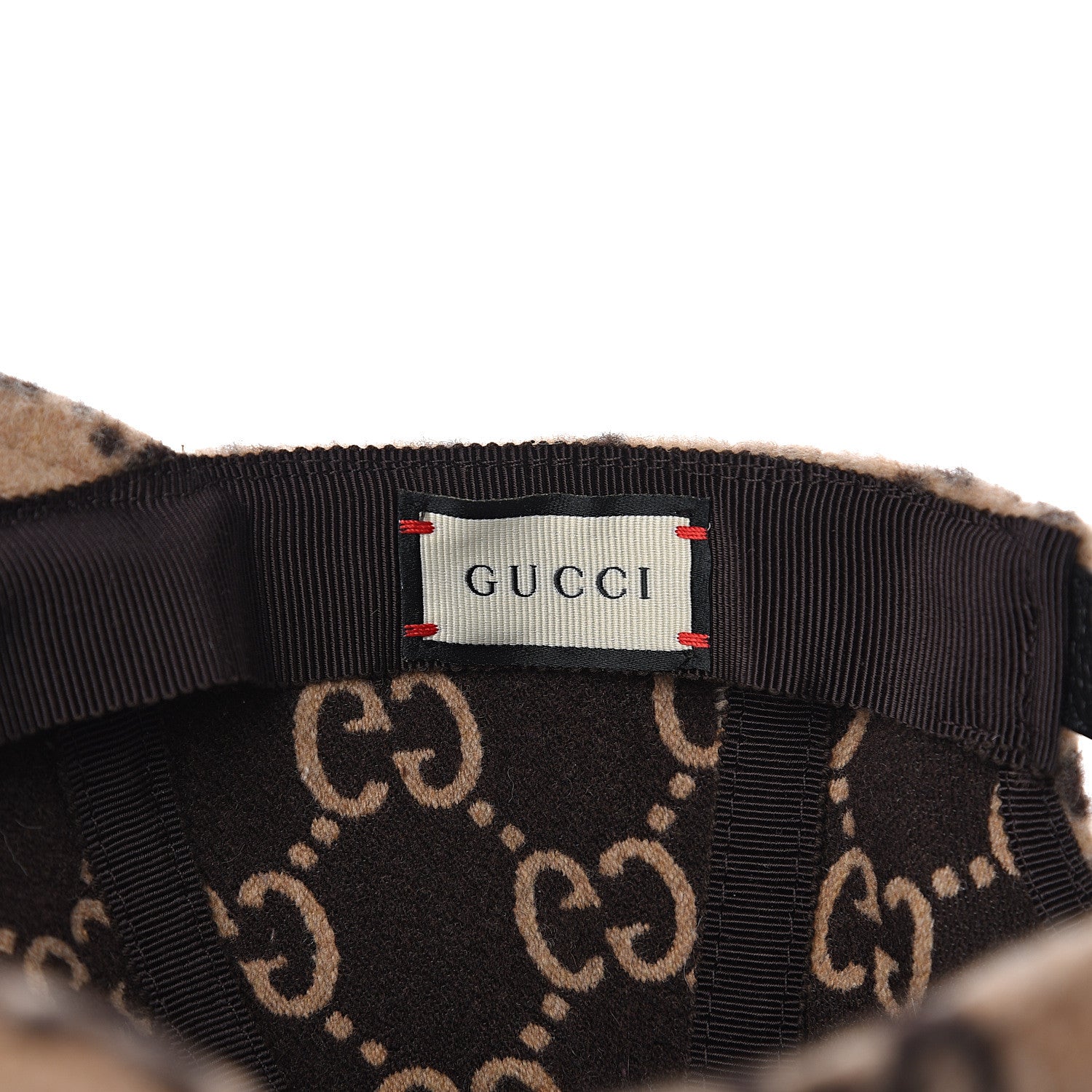 Gucci Covered Wool GG Monogram Baseball Hat S Beige Ebony 6 of 6