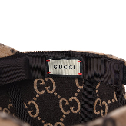 Gucci Covered Wool GG Monogram Baseball Hat S Beige Ebony 6 of 6