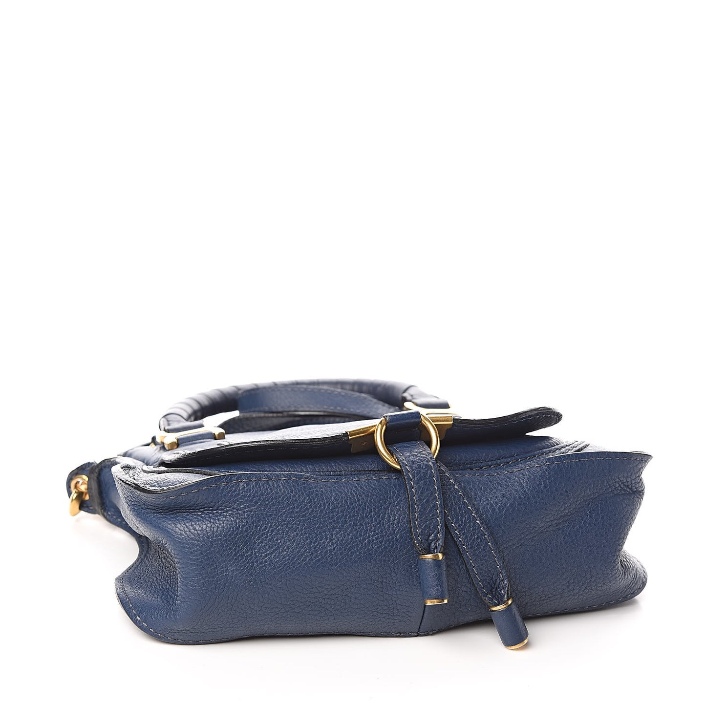 Calfskin Baby Marcie Satchel Royal Navy
