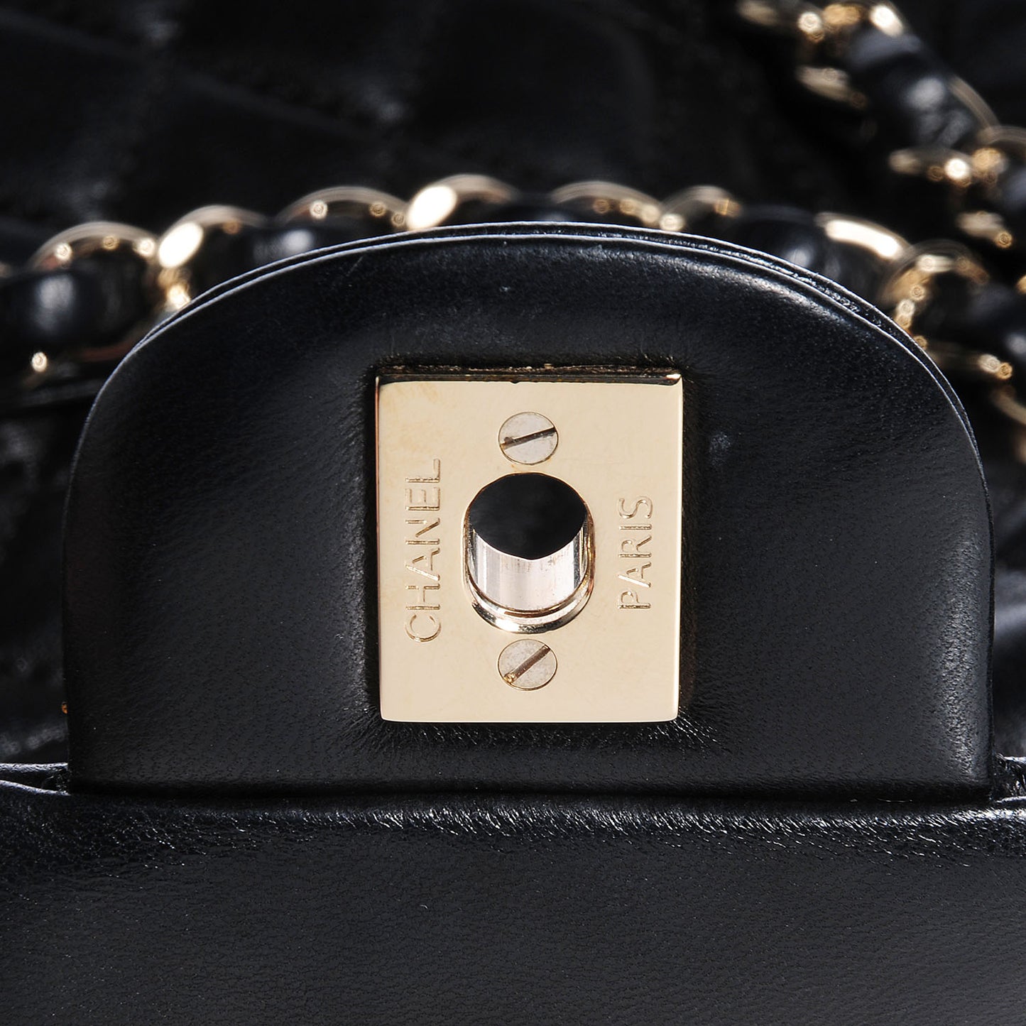 Lambskin Quilted Valentine Charms Medium Single Flap Black