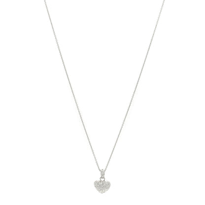 Roberto Coin 18K White Gold Diamond .44ctw Tiny Treasures Puffed Heart Pendant Necklace 1 of 4