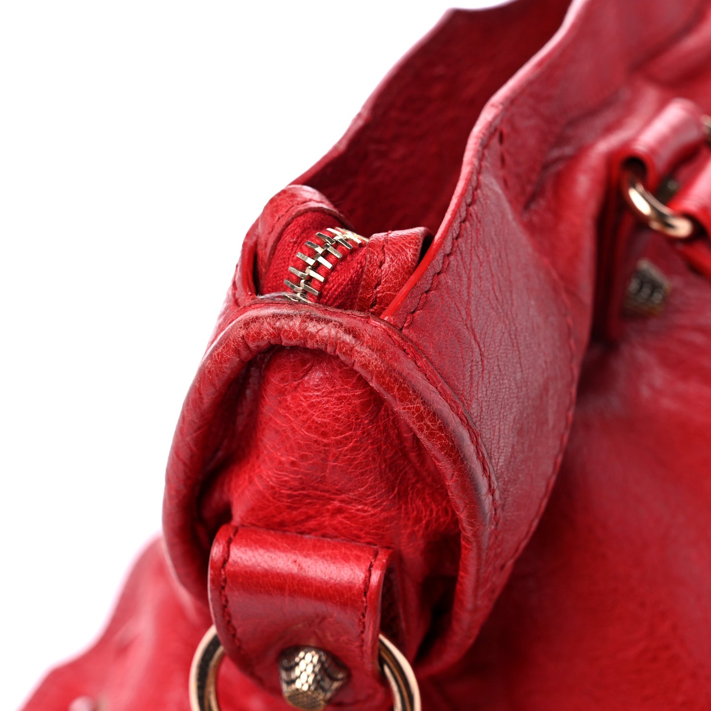 Agneau Giant 12 Rose Gold Hardware City Rouge Coquelicot