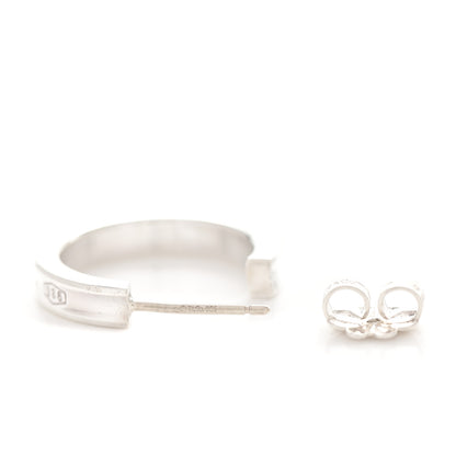 Tiffany Sterling Silver 1837 Small Narrow Hoop Earrings 4 of 4