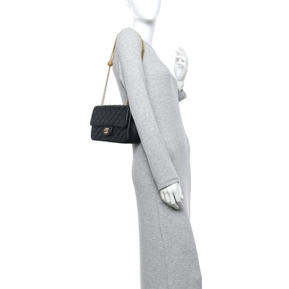 Chanel Lambskin Quilted Small Sweet Camellia Flap Black 2 of 11