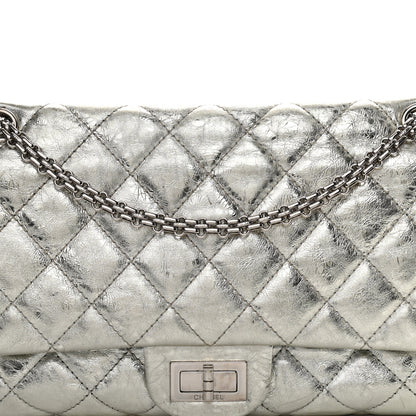 Chanel Metallic Aged Calfskin Quilted 2.55 Reissue 227 Flap Silver 8 of 20
