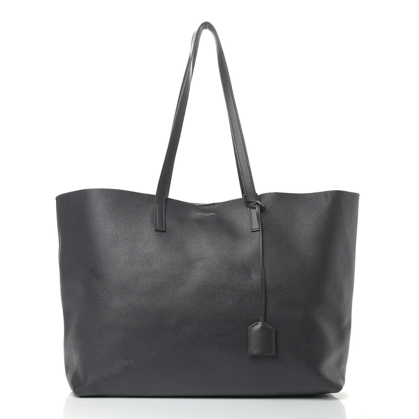 Calfskin Large Shopping Tote Black Earth
