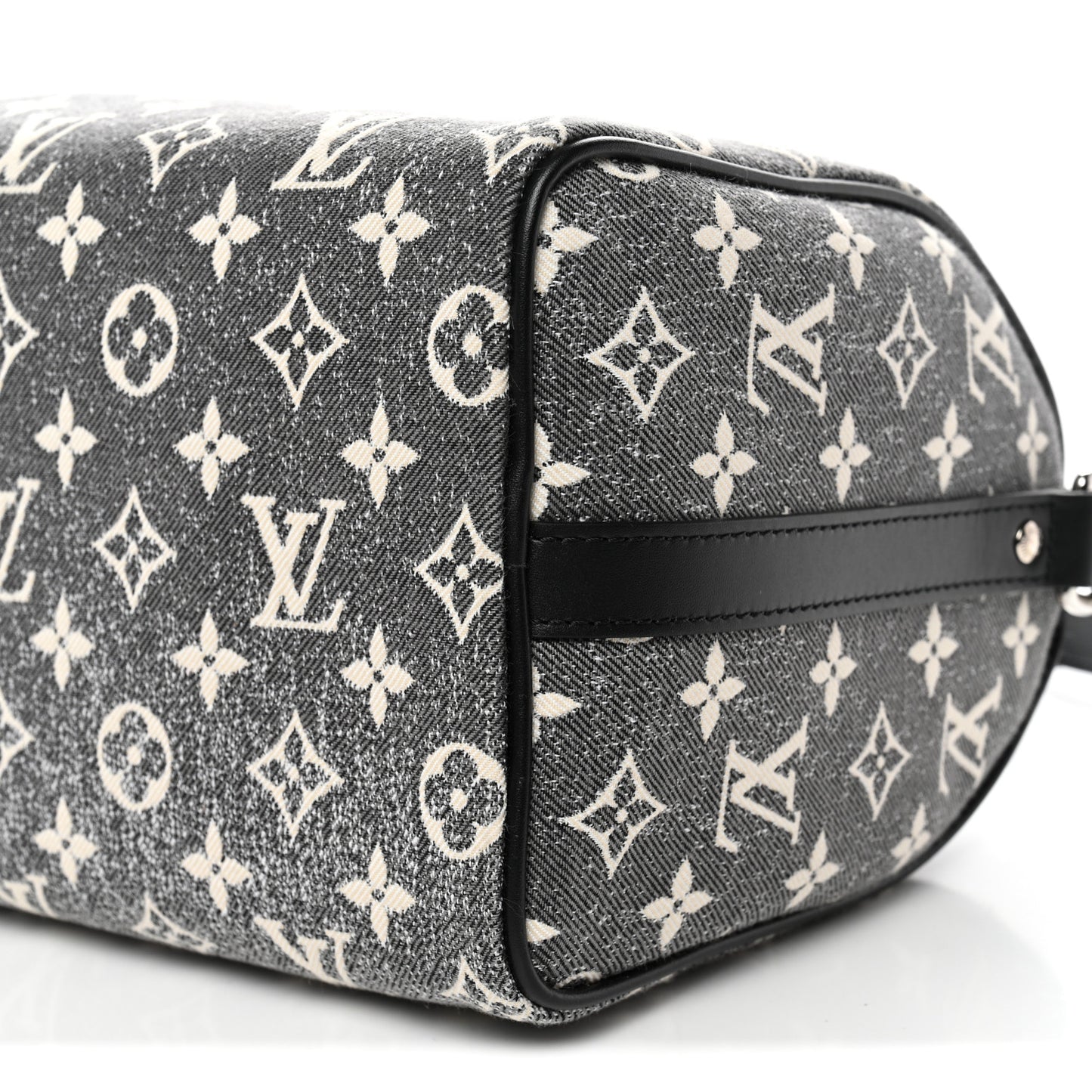Denim Monogram Jacquard Speedy Bandouliere 25 Black