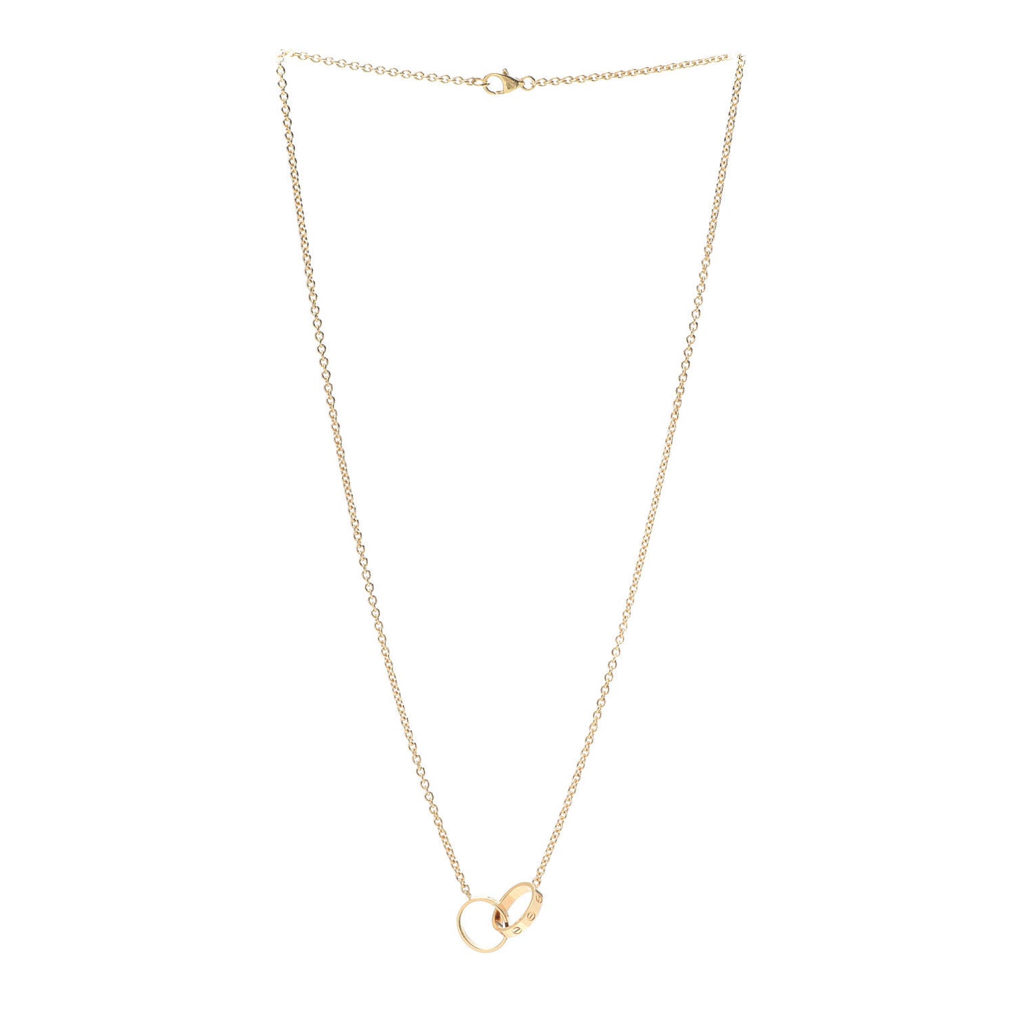 18K Yellow Gold Interlocking LOVE Necklace