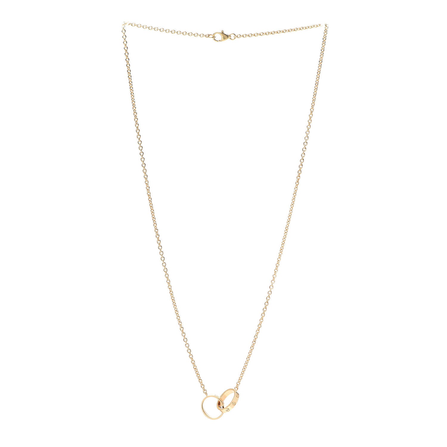 Cartier 18K Yellow Gold Interlocking LOVE Necklace 3 of 5