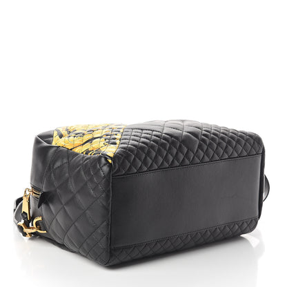Versace Nappa Quilted Barocco Print Icon Bowler Black 3 of 8
