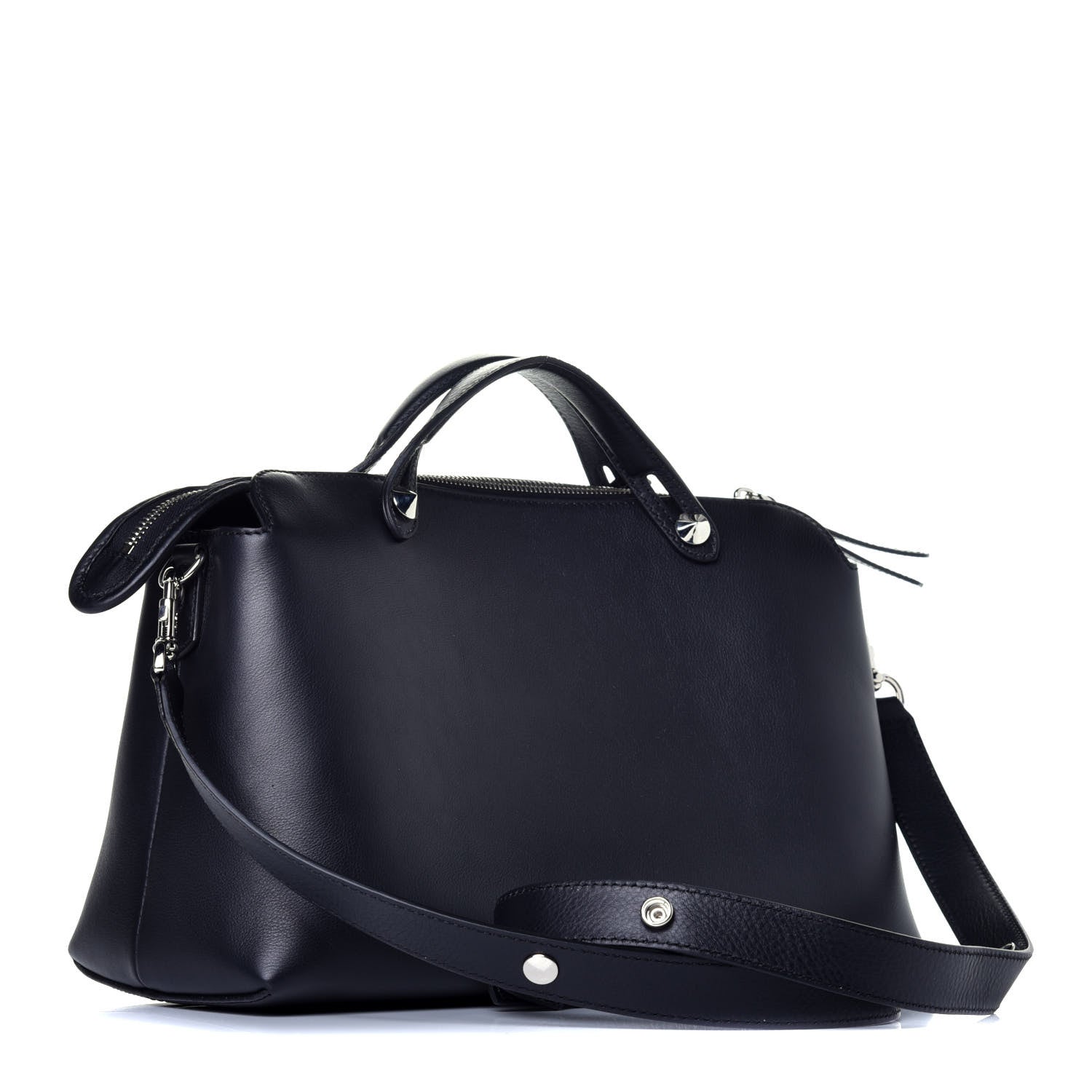 Fendi Vitello Dolce Large By The Way Boston Bag Black 3 of 9