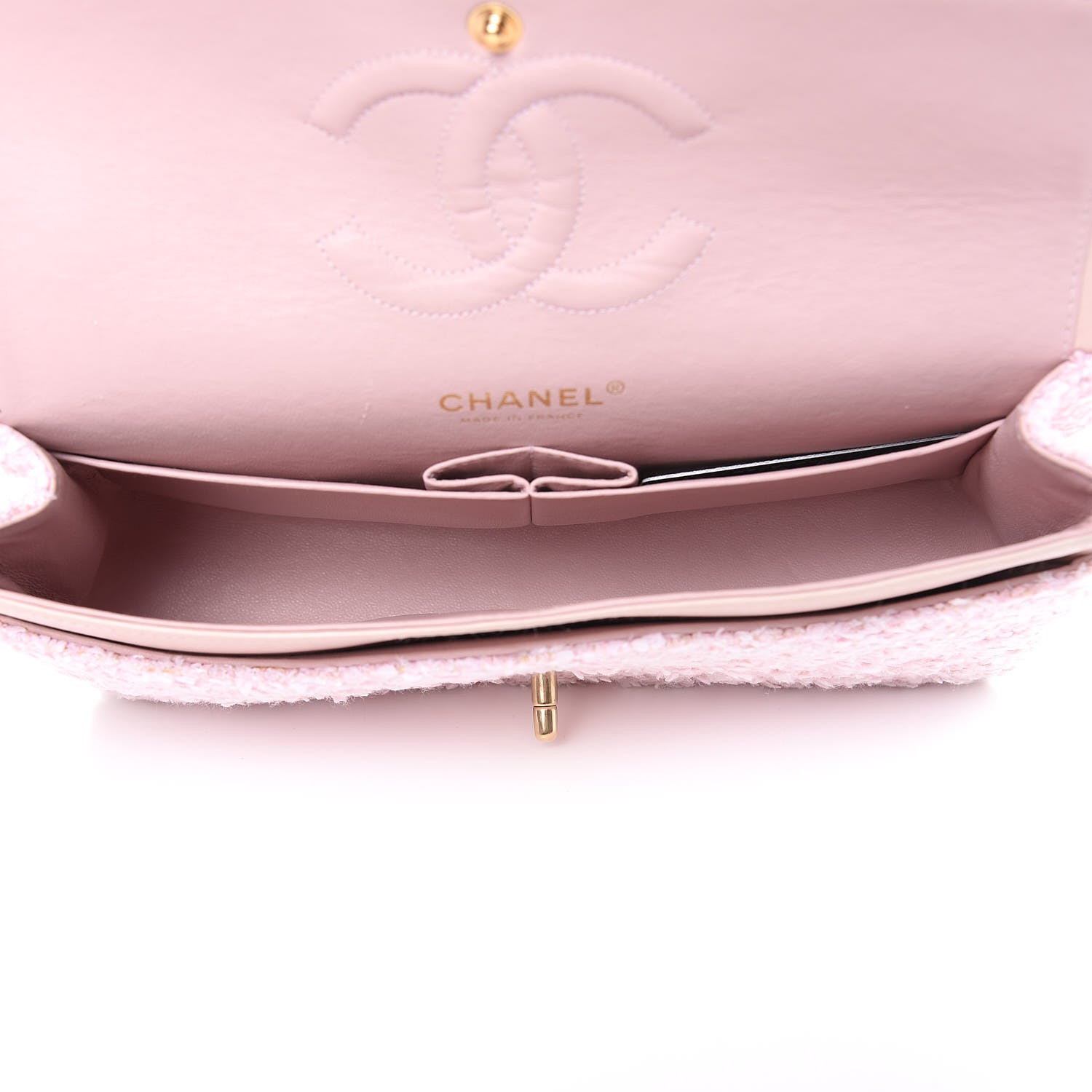 Chanel Tweed Medium Double Flap Pink 5 of 20