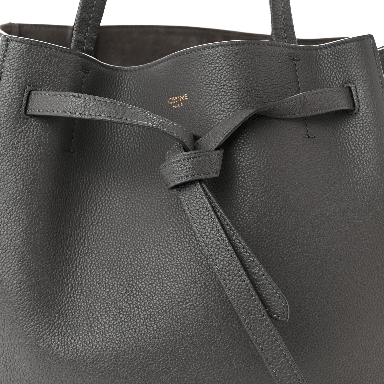 Celine Soft Grained Calfskin Medium Belt Cabas Phantom Taupe 9 of 11
