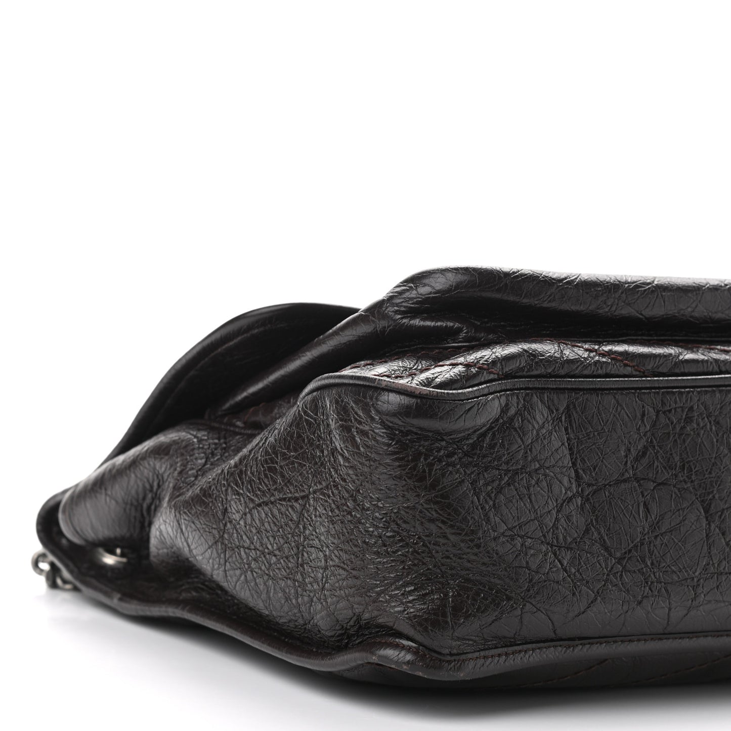 Crinkled Calfskin Matelasse Monogram Large Niki Chain Satchel Tulip
