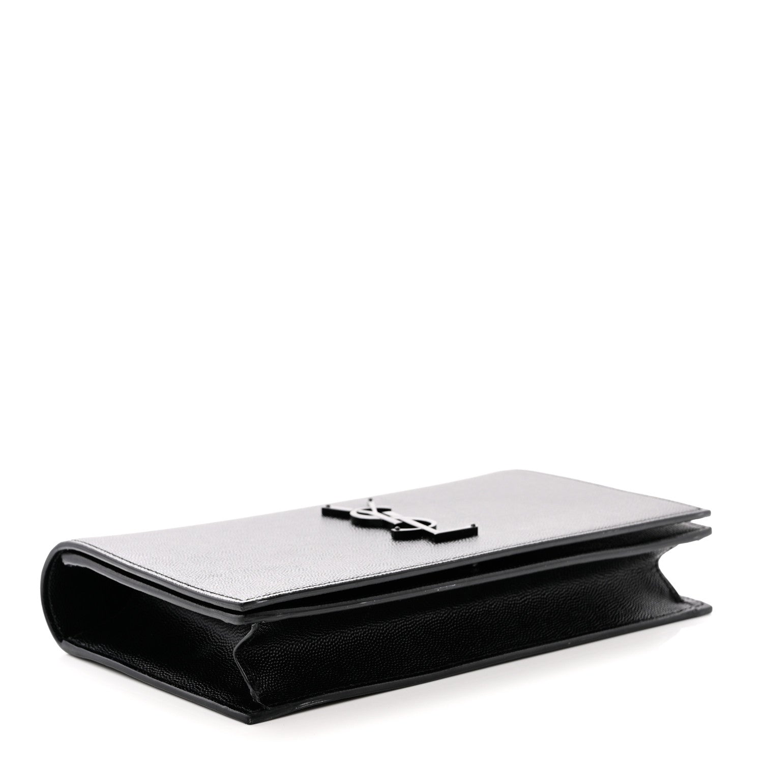 Saint Laurent Grain De Poudre Classic Monogram Kate Clutch Black 4 of 11