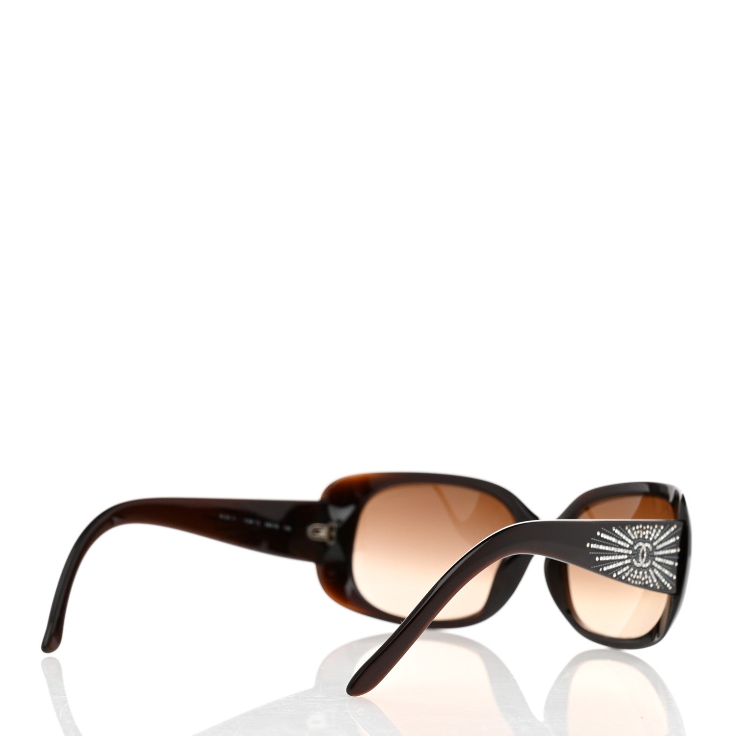 Chanel Crystal CC Logo Sunglasses 6026-B Brown 4 of 9